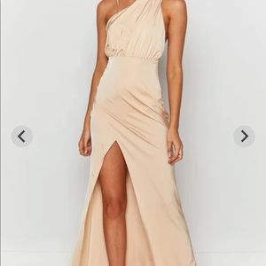Gold One Shoulder Gown